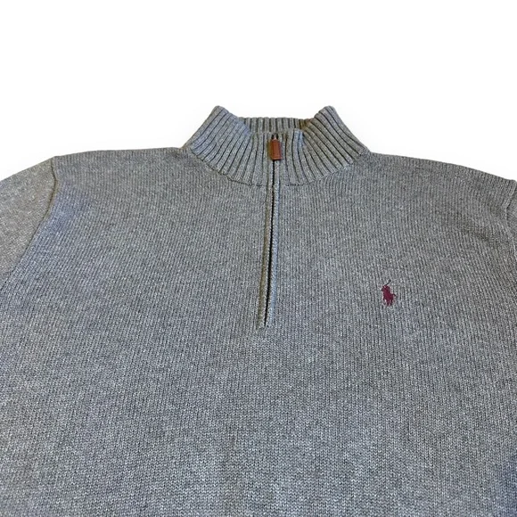 Vintage Polo Ralph Lauren Knit Sweater Pullover 3/4 Zip - Picture 3 of 6